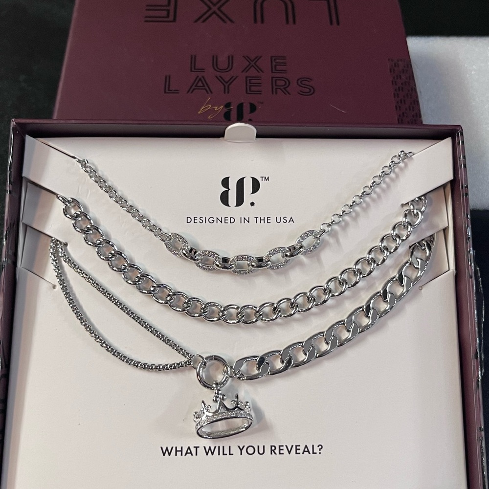 Bomb Party Luxe Layers Necklace Crowned With Courage RBP6558